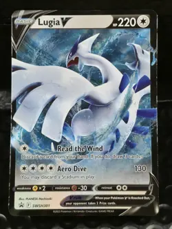 Pokemon TCG Lugia V SWSH301 Sword & Shield SWSH Black Star Promo Holo Card NM - Image 1