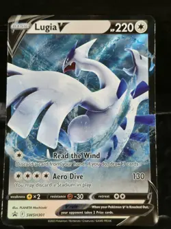Pokemon TCG Lugia V SWSH301 Sword & Shield SWSH Black Star Promo Holo Card NM - Image 2