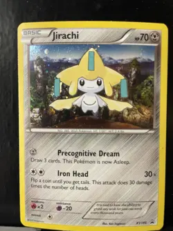 Jirachi XY195 XY Black Star Promo Cosmos Holo Pokemon Card LP - Image 1