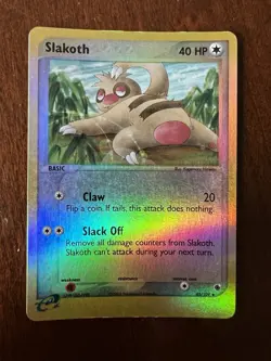 Slakoth 45/109 Reverse Holo EX Ruby & Sapphire Set Pokemon 2003 Card - Image 1