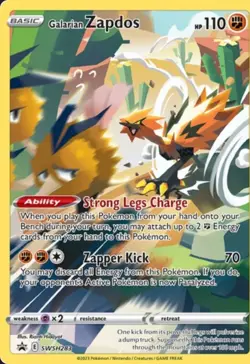 Galarian Zapdos SWSH283 SWSH: Sword & Shield Promo Cards Holo - Image 1