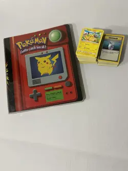 Vintage 1999 Pokemon 3 Ring Binder And 631 Pokemon Card Lot - Image 1