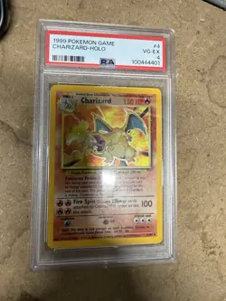 1999 Pokemon Charizard Holo Card VG-EX #4 PSA Graded - Image 1