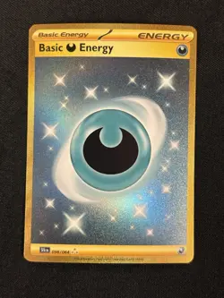 Basic Darkness Energy 098/064 Shrouded Fable Holo Gold Hyper Rare Pokemon Card - Image 1