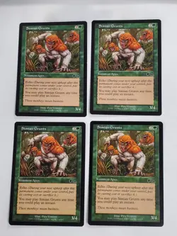 MTG Playset 4x Simian Grunts (Urza's Legacy/Green/C) - BGM - Image 1