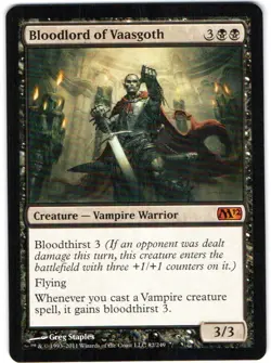 BLOODLORD OF VAASGOTH 82/249 MAGIC: THE GATHERING, MAGIC 2012 (M12) RARE - Image 1