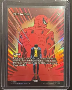 Path to Exile - Borderless FOIL, Spiderman MTG, Mythic - Image 1