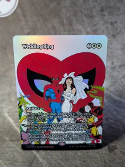 MTG, Wedding Ring (#0007), Spider-Man, Borderless - Foil, NM Mythic - Image 1