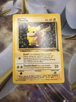 Pikachu Pokemon Card Black Star Promo #1 MP FREE SHIPPING - Image 1