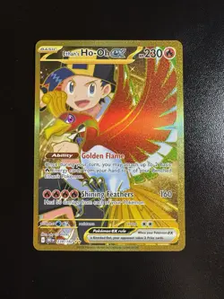 Pokemon TCG Ethan's Ho-Oh EX 239/182 Sv10: Destined Rivals Gold Holo Card NM - Image 1
