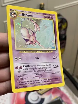 Pokemon Espeon Neo Discovery TCG 1/75 Holo Unlimited LP CLEAN - Image 3