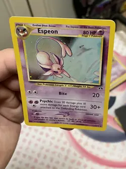 Pokemon Espeon Neo Discovery TCG 1/75 Holo Unlimited LP CLEAN - Image 4