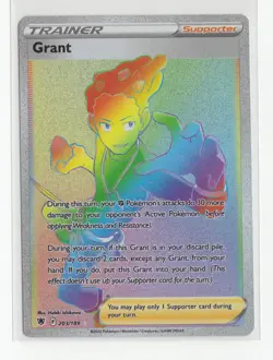 Pokemon TCG Grant 203 Astral Radiance Rainbow Secret Rare Holo Nm - Image 1