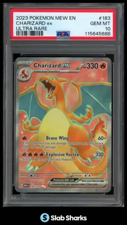 2023 POKEMON SV 151 - MEW EN #183/165 CHARIZARD EX ULTRA RARE PSA 10 - Image 1