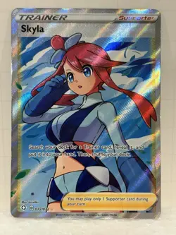 2021 Skyla (Full Art) 072/072 Shining Fates Ultra Rare NM Pokemon - Image 1