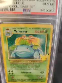 2021 Pokemon Celebrations Venusaur Holo 15/102 PSA 10 Gem Mint - Image 3
