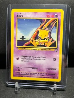 Abra 65/130 Pokemon 2000 Base Set 2 LP - Image 1