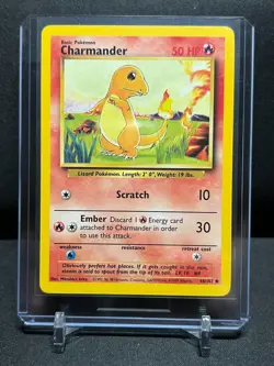 Charmander 46/102 Common 1999 Pokemon Unlimited Base Set LP - Image 1