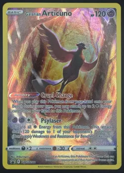 Pokemon TCG Galarian Articuno Full Art Holo Sword and Shield Promo SWSH282 LP - Image 1