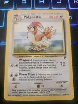 Pokemon TCG Pidgeotto Base Set 2 28/130 Regular Unlimited Rare - Image 1