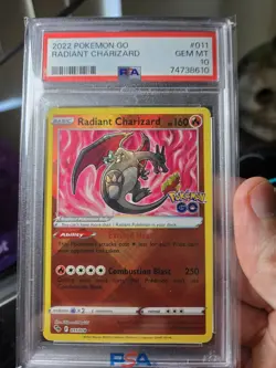 2022 POKEMON GO #011 RADIANT CHARIZARD PSA 10 - Image 1