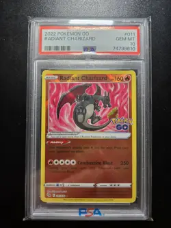 2022 POKEMON GO #011 RADIANT CHARIZARD PSA 10 - Image 2