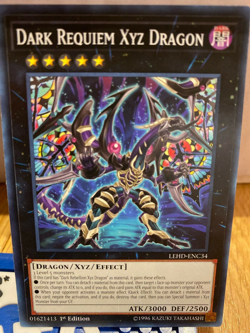 Dark Requiem Xyz Dragon LEHD-ENC34 1st Edition NM Yugioh - Image 1