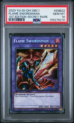 2023 YU-GI-OH! SBC1-SPEED DUEL STREETS OF BATTLE CITY FLAME SWORDSMAN PSA 10 - Image 1