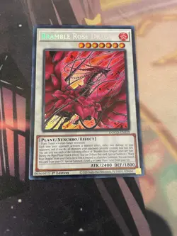 YUGIOH - BRAMBLE ROSE DRAGON - SECRET RARE - 1ST ED - DOOD - NM - Image 1