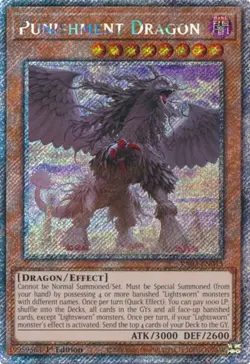 Yugioh! Punishment Dragon - RA03-EN015 - Platinum Secret Rare - 1st Edition Near - Image 1