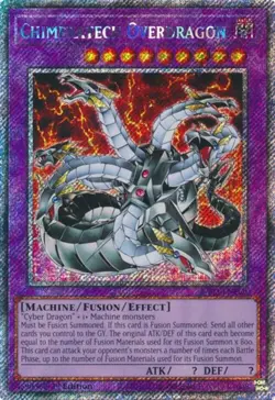 Yugioh! Chimeratech Overdragon - RA03-EN166 - Platinum Secret Rare - 1st Edition - Image 1