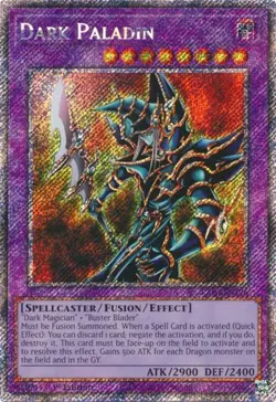 Yugioh! Dark Paladin - RA03-EN126 - Platinum Secret Rare - 1st Edition Near Mint - Image 1