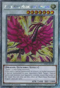 Yugioh! Black Rose Moonlight Dragon - RA03-EN038 - Platinum Secret Rare - 1st Ed - Image 1