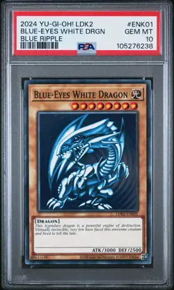 2024 YU-GI-OH! LEGEND DECKS II BLUE RIPPLE #ENK01 BLUE-EYES WHITE DRAGON PSA 10 - Image 1