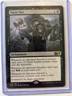 MTG Magic the Gathering Card LP - Waste Not M15 - Image 1