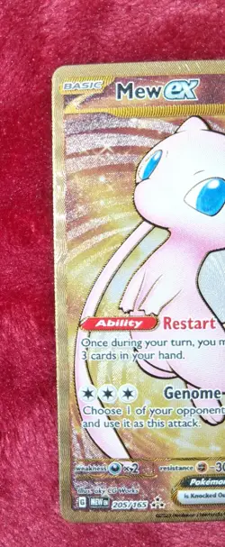 Metal Mew Ex 205/165 Mew Pokemon Card 151 Ultra Premium Collection UPC Promo - Image 5