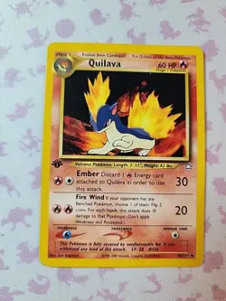Quilava 46/111 1st Edition Uncommon Non-Holo Neo Genesis Pokemon Card LP - Image 1