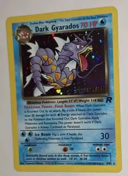 Dark Gyrados Pokemon Card Holo Holographic Stamped Team Rocket Prerelease 08/82 - Image 1