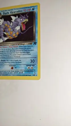 Dark Gyrados Pokemon Card Holo Holographic Stamped Team Rocket Prerelease 08/82 - Image 4