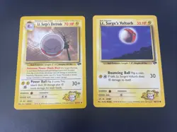 Lt. Surge’s Electrode 52/132 Voltorb 86/132 Pokemon Card TCG Lot Gym Challenge - Image 1