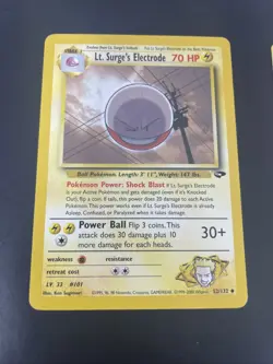 Lt. Surge’s Electrode 52/132 Voltorb 86/132 Pokemon Card TCG Lot Gym Challenge - Image 2