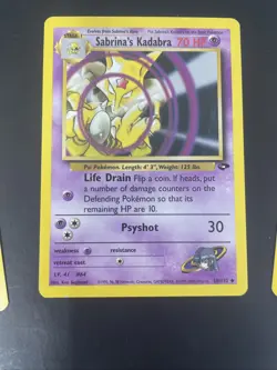 Sabrina’s Abra Kadabra Alakazam Holo 16/132 Lot Gym Challenge Pokemon Card TCG - Image 3