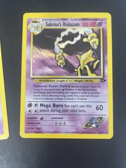 Sabrina’s Abra Kadabra Alakazam Holo 16/132 Lot Gym Challenge Pokemon Card TCG - Image 4