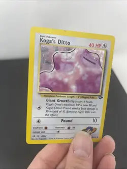Koga’s Ditto 10/132 Gym Challenge Holo Pokemon Card TCG - Image 3