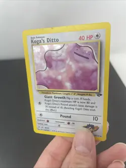 Koga’s Ditto 10/132 Gym Challenge Holo Pokemon Card TCG - Image 4