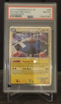 Magnezone Prime 96 Triumphant Holo Rare PSA 8 2010 Pokemon Card Game - Image 1