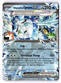 Wellspring Mask Ogerpon ex Double Rare Prize Pack Series Cards 064/167 NM - Image 1