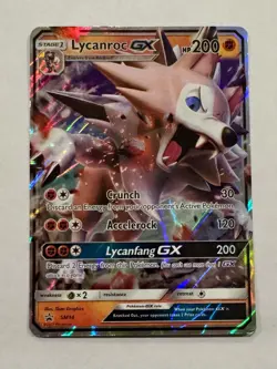 Lycanroc GX SM14 Promo Black Star Holo Rare Pokemon Card - Image 1