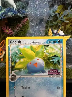 Pokemon 2006 Oddish 73/110 EX Holon Phantoms Reverse Holo Card LP-~MP+ - Image 2