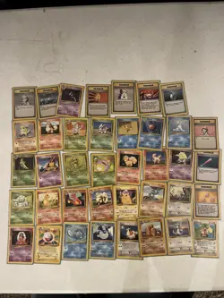 Vintage Pokemon Lot Of 39 Cards Commons/Uncommon/rare WOTC Era Base Set - Image 1